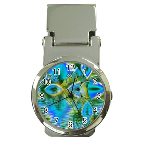 Mystical Spring, Abstract Crystal Renewal Money Clip with Watch from ArtsNow.com Front