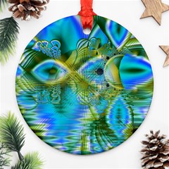 Mystical Spring, Abstract Crystal Renewal Round Ornament (Two Sides) from ArtsNow.com Front