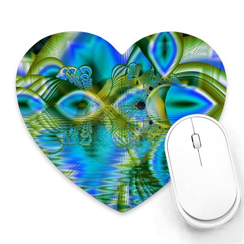 Mystical Spring, Abstract Crystal Renewal Mouse Pad (Heart) from ArtsNow.com Front