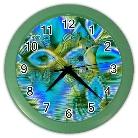 Mystical Spring, Abstract Crystal Renewal Wall Clock (Color) from ArtsNow.com Front