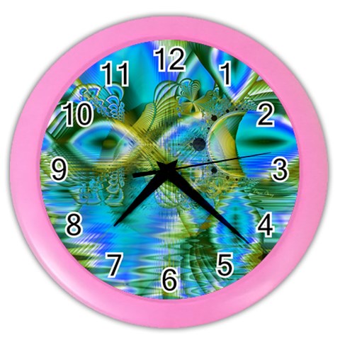 Mystical Spring, Abstract Crystal Renewal Wall Clock (Color) from ArtsNow.com Front