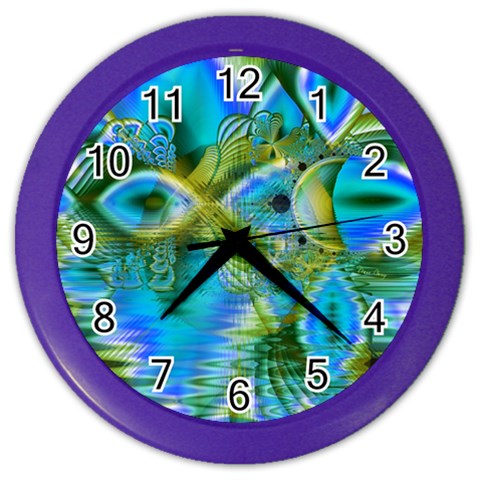 Mystical Spring, Abstract Crystal Renewal Wall Clock (Color) from ArtsNow.com Front