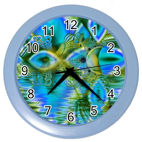 Mystical Spring, Abstract Crystal Renewal Wall Clock (Color) from ArtsNow.com Front