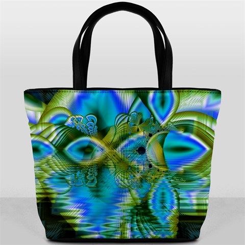 Mystical Spring, Abstract Crystal Renewal Bucket Handbag from ArtsNow.com Front