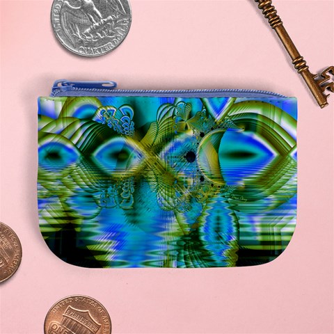 Mystical Spring, Abstract Crystal Renewal Coin Change Purse from ArtsNow.com Front