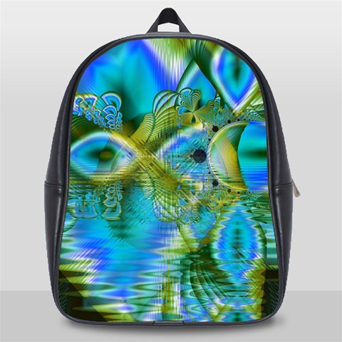 Mystical Spring, Abstract Crystal Renewal School Bag (Large) from ArtsNow.com Front