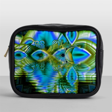 Mystical Spring, Abstract Crystal Renewal Mini Travel Toiletry Bag (One Side) from ArtsNow.com Front