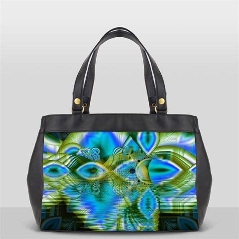 Mystical Spring, Abstract Crystal Renewal Oversize Office Handbag (One Side) from ArtsNow.com Front