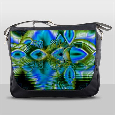 Mystical Spring, Abstract Crystal Renewal Messenger Bag from ArtsNow.com Front