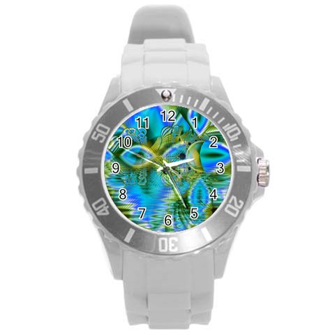 Mystical Spring, Abstract Crystal Renewal Plastic Sport Watch (Large) from ArtsNow.com Front