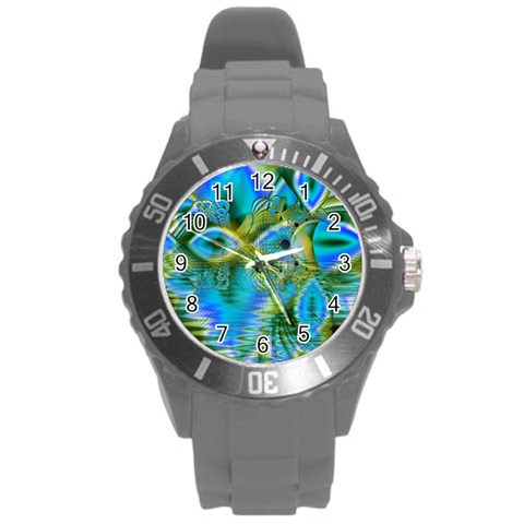 Mystical Spring, Abstract Crystal Renewal Plastic Sport Watch (Large) from ArtsNow.com Front