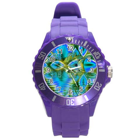 Mystical Spring, Abstract Crystal Renewal Plastic Sport Watch (Large) from ArtsNow.com Front