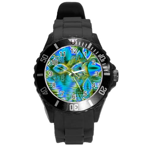 Mystical Spring, Abstract Crystal Renewal Plastic Sport Watch (Large) from ArtsNow.com Front