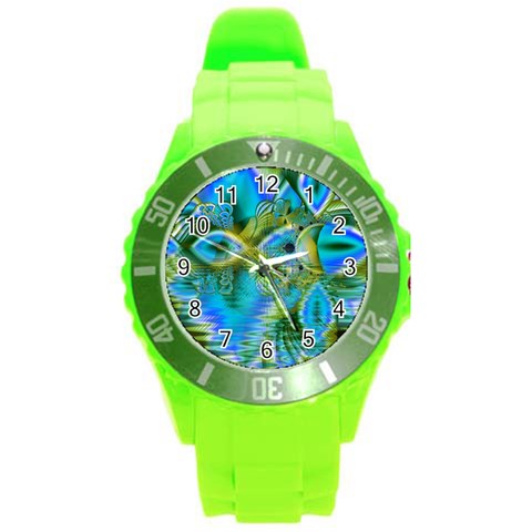 Mystical Spring, Abstract Crystal Renewal Plastic Sport Watch (Large) from ArtsNow.com Front