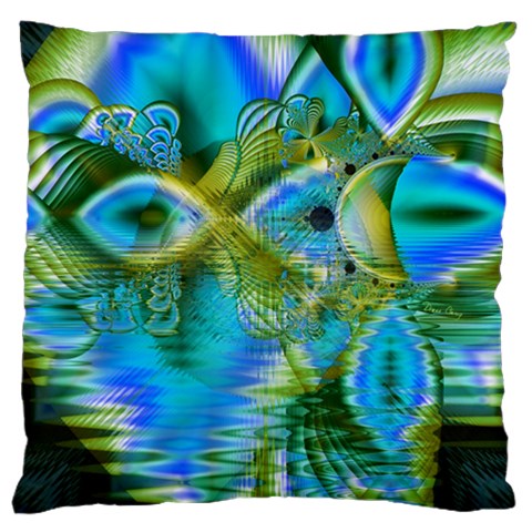 Mystical Spring, Abstract Crystal Renewal Large Cushion Case (Two Sided)  from ArtsNow.com Back