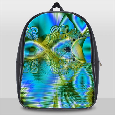 Mystical Spring, Abstract Crystal Renewal School Bag (XL) from ArtsNow.com Front