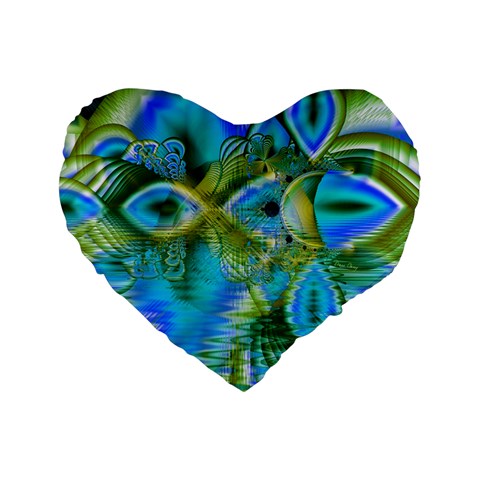 Mystical Spring, Abstract Crystal Renewal 16  Premium Heart Shape Cushion  from ArtsNow.com Front