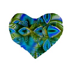 Mystical Spring, Abstract Crystal Renewal 16  Premium Heart Shape Cushion  from ArtsNow.com Back