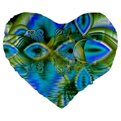 Mystical Spring, Abstract Crystal Renewal 19  Premium Heart Shape Cushion from ArtsNow.com Front