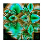 Spring Leaves, Abstract Crystal Flower Garden Ceramic Tile