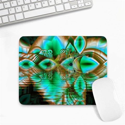 Spring Leaves, Abstract Crystal Flower Garden Small Mouse Pad (Rectangle) from ArtsNow.com Front