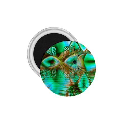 Spring Leaves, Abstract Crystal Flower Garden 1.75  Button Magnet from ArtsNow.com Front