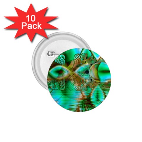 Spring Leaves, Abstract Crystal Flower Garden 1.75  Button (10 pack) from ArtsNow.com Front