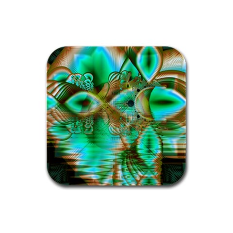 Spring Leaves, Abstract Crystal Flower Garden Drink Coasters 4 Pack (Square) from ArtsNow.com Front