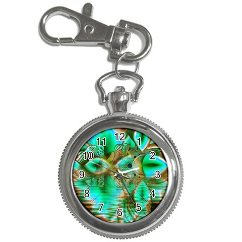 Spring Leaves, Abstract Crystal Flower Garden Key Chain Watch from ArtsNow.com Front