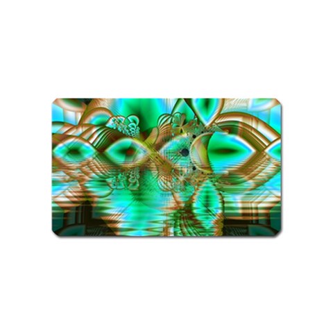 Spring Leaves, Abstract Crystal Flower Garden Magnet (Name Card) from ArtsNow.com Front