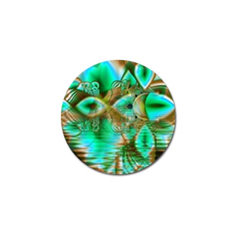 Spring Leaves, Abstract Crystal Flower Garden Golf Ball Marker from ArtsNow.com Front