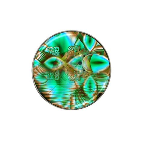 Spring Leaves, Abstract Crystal Flower Garden Golf Ball Marker 4 Pack (for Hat Clip) from ArtsNow.com Front