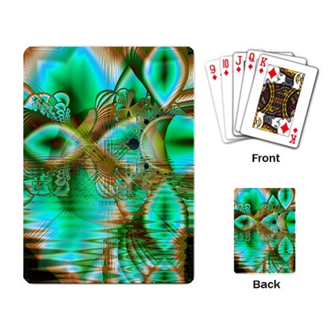 Spring Leaves, Abstract Crystal Flower Garden Playing Cards Single Design from ArtsNow.com Back