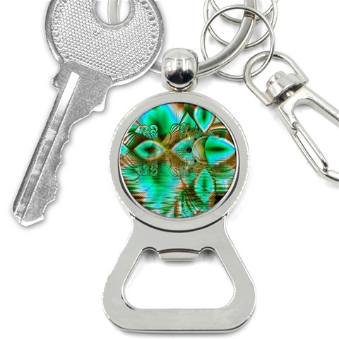 Spring Leaves, Abstract Crystal Flower Garden Bottle Opener Key Chain from ArtsNow.com Front