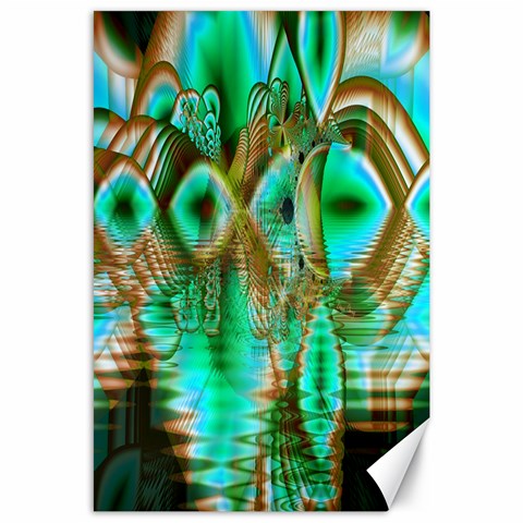 Spring Leaves, Abstract Crystal Flower Garden Canvas 24  x 36  (Unframed) from ArtsNow.com 23.35 x34.74  Canvas - 1