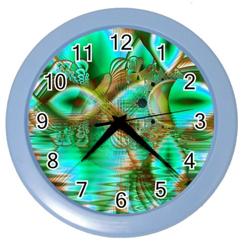 Spring Leaves, Abstract Crystal Flower Garden Wall Clock (Color) from ArtsNow.com Front