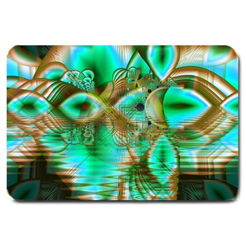 Spring Leaves, Abstract Crystal Flower Garden Large Door Mat from ArtsNow.com 30 x20  Door Mat