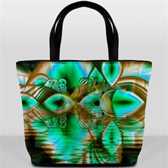 Spring Leaves, Abstract Crystal Flower Garden Bucket Handbag from ArtsNow.com Front