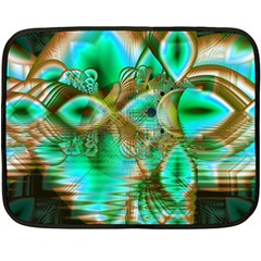 Spring Leaves, Abstract Crystal Flower Garden Mini Fleece Blanket (Two Sided) from ArtsNow.com 35 x27  Blanket Front