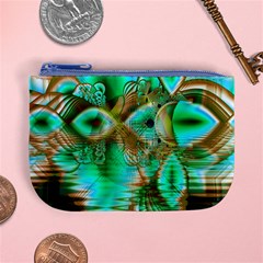 Spring Leaves, Abstract Crystal Flower Garden Coin Change Purse from ArtsNow.com Front