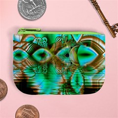 Spring Leaves, Abstract Crystal Flower Garden Coin Change Purse from ArtsNow.com Front