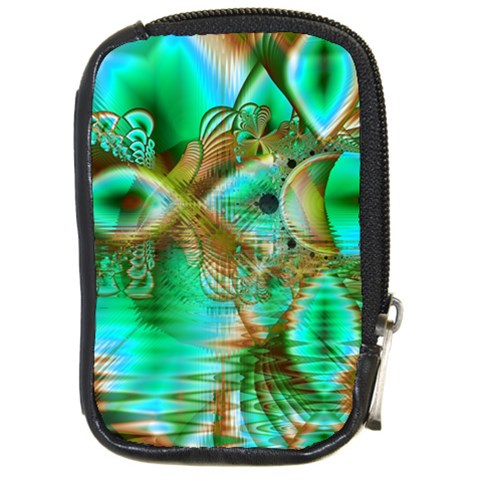 Spring Leaves, Abstract Crystal Flower Garden Compact Camera Leather Case from ArtsNow.com Front