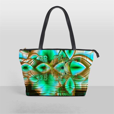 Spring Leaves, Abstract Crystal Flower Garden Large Shoulder Bag from ArtsNow.com Front