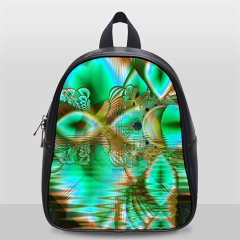 Spring Leaves, Abstract Crystal Flower Garden School Bag (Small) from ArtsNow.com Front