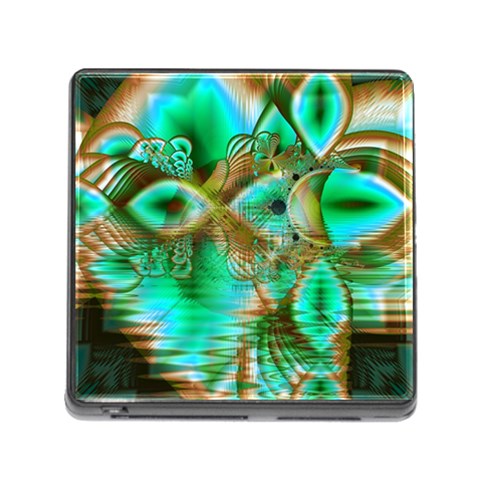 Spring Leaves, Abstract Crystal Flower Garden Memory Card Reader with Storage (Square) from ArtsNow.com Front