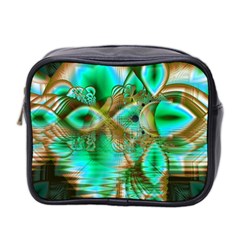 Spring Leaves, Abstract Crystal Flower Garden Mini Travel Toiletry Bag (Two Sides) from ArtsNow.com Front