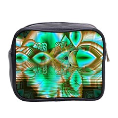 Spring Leaves, Abstract Crystal Flower Garden Mini Travel Toiletry Bag (Two Sides) from ArtsNow.com Back