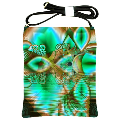 Spring Leaves, Abstract Crystal Flower Garden Shoulder Sling Bag from ArtsNow.com Front