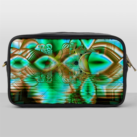 Spring Leaves, Abstract Crystal Flower Garden Travel Toiletry Bag (One Side) from ArtsNow.com Front