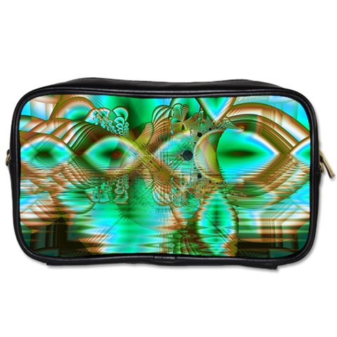 Spring Leaves, Abstract Crystal Flower Garden Travel Toiletry Bag (Two Sides) from ArtsNow.com Front